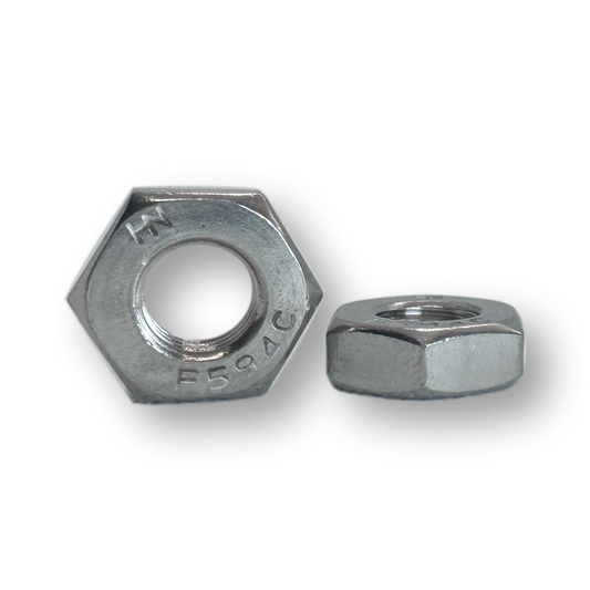 1/2"-13, 304 Stainless Steel Heavy Hex Jam Nuts