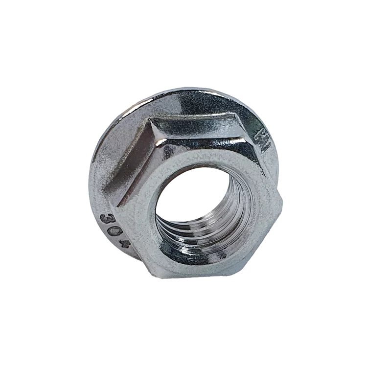 3/8"-24, 304 Stainless Steel Serrated Flange Lock Nuts