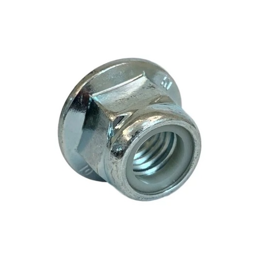 M12-P1.75, DIN 6926 Class 10 Nylon Insert Flange Lock Nuts, Zinc Plated