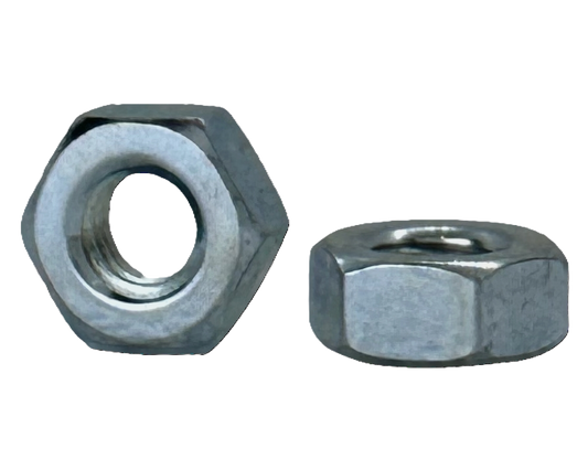 M4-P0.7, DIN 934 Hex Nuts, Zinc Plated