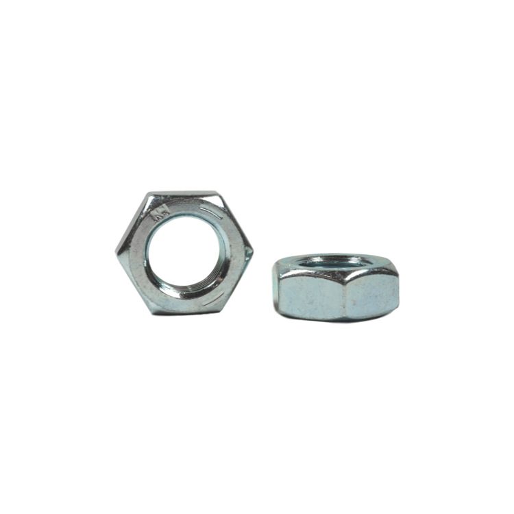 9/16"-18, Hex Jam Nuts, Zinc Plated