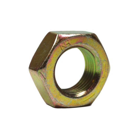 7/8"-9, Grade 8 Hex Jam Nuts, Yellow Zinc Plated