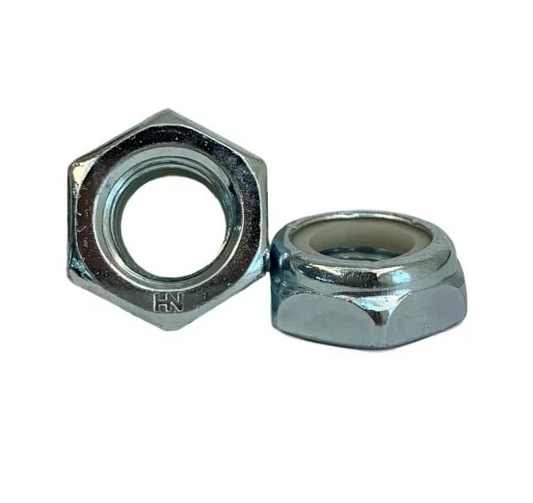 9/16"-12, NTE Jam Nylon Insert Lock Nuts, Zinc Plated