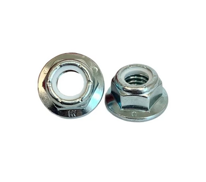 1/2"-13, Nylon Insert Flange Lock Nuts, Zinc Plated