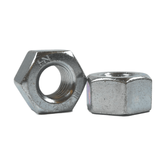 3/8"-16, Grade 2H Heavy Hex Nuts, Zinc Plated