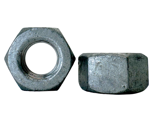 1"-8, Heavy Hex Nuts, Hard Dipped Galvanized