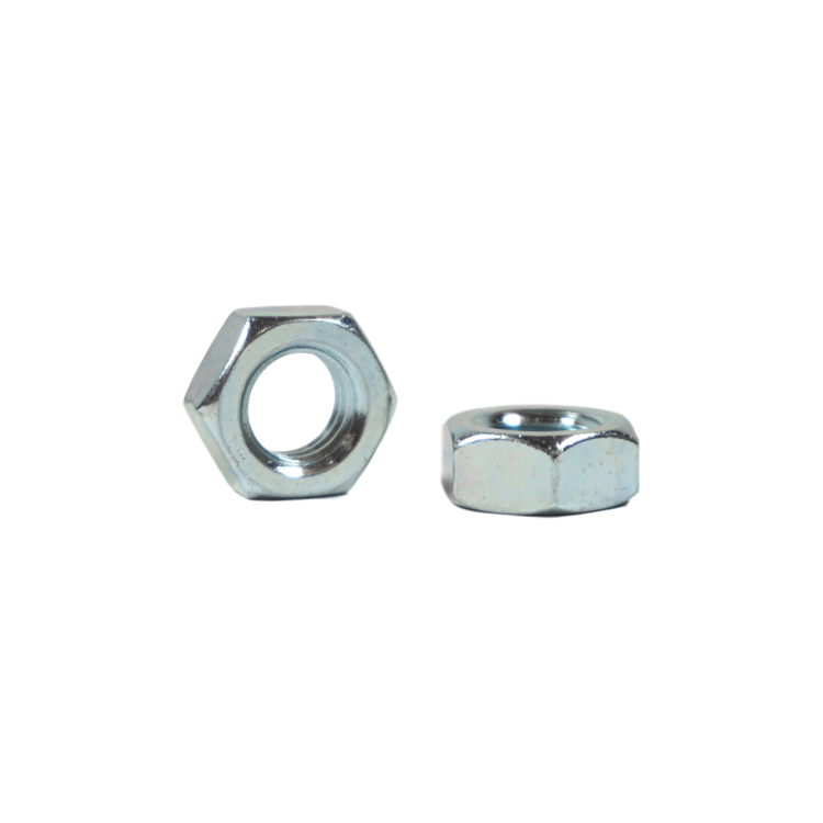 1/4"-28, Hex Jam Nuts, Zinc Plated