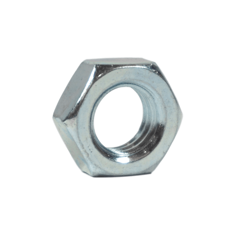 9/16"-12, Hex Jam Nuts, Zinc Plated