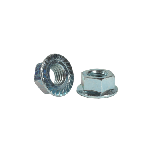 #6-32, Serrated Flange Lock Nuts, Zinc Plated