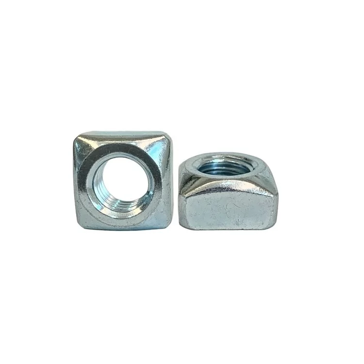 5/8"-11, Grade 5 Square Nuts, Zinc Plated