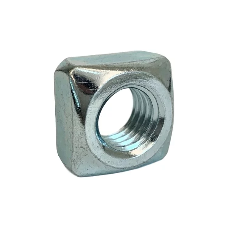 5/8"-11, Grade 5 Square Nuts, Zinc Plated