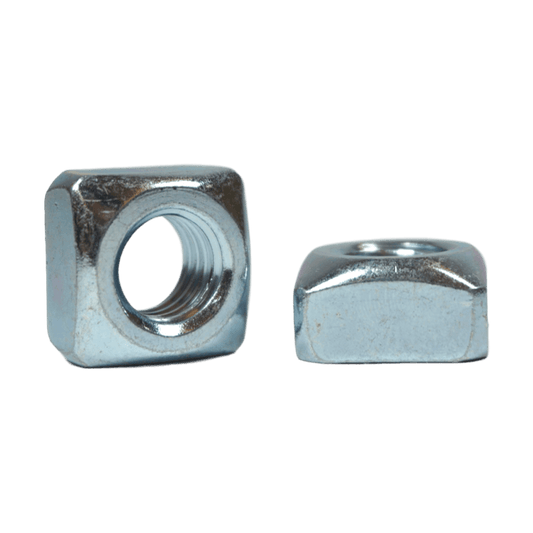 5/8"-11, Grade 5 Square Nuts, Zinc Plated